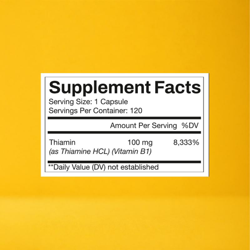 Vitamin B1 (Thiamine HCL) 100 MG