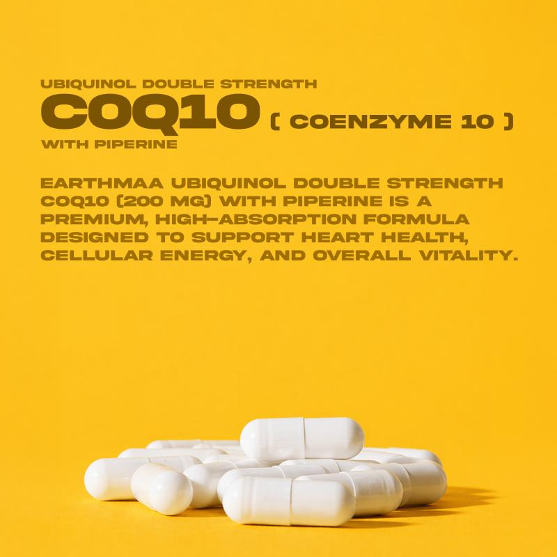 Ubiquinol Double Strength CoQ10 200mg with Piperine