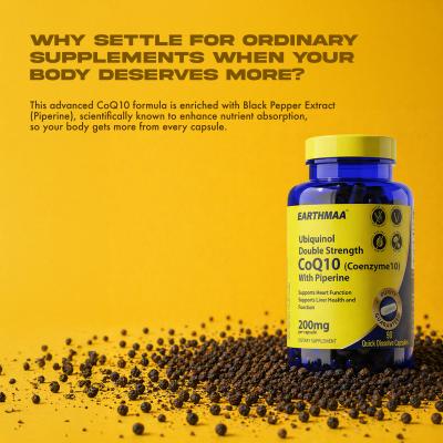 Ubiquinol Double Strength CoQ10 200mg with Piperine