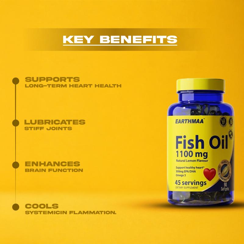 Fish Oil 1100 mg | Omega 3 Supplements