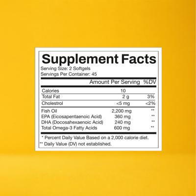 Fish Oil 1100 mg | Omega 3 Supplements