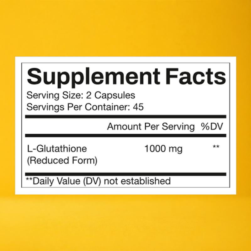 Double Strength Glutathione Reduced 1000mg