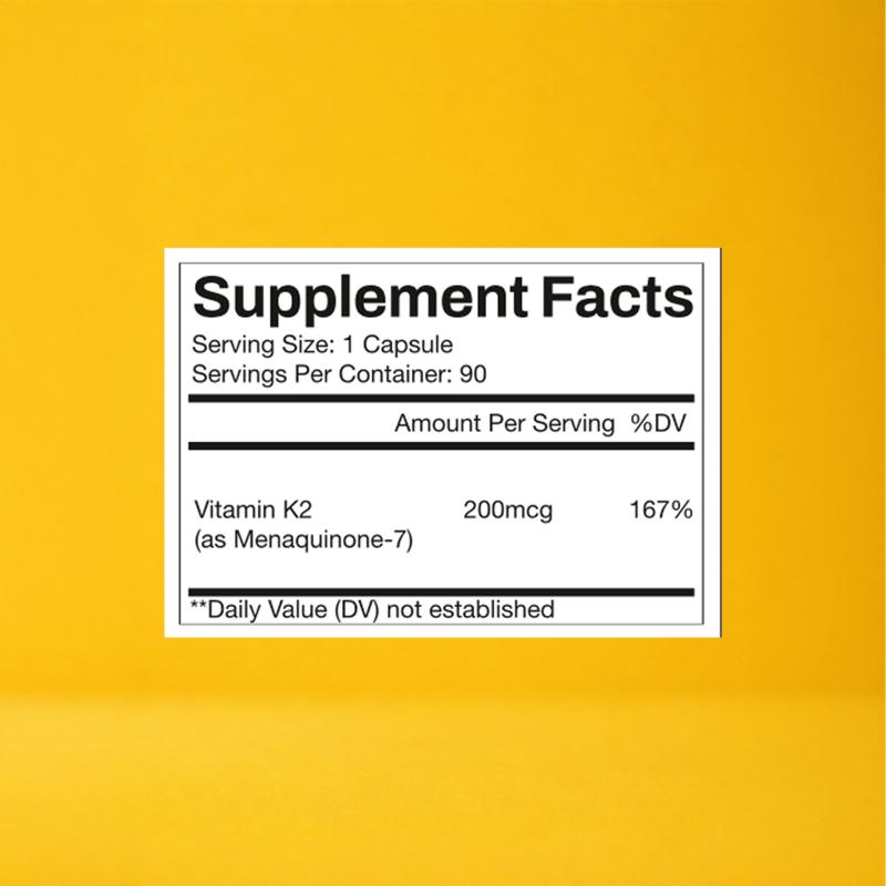 Vitamin K2 (MK-7) 200 mcg