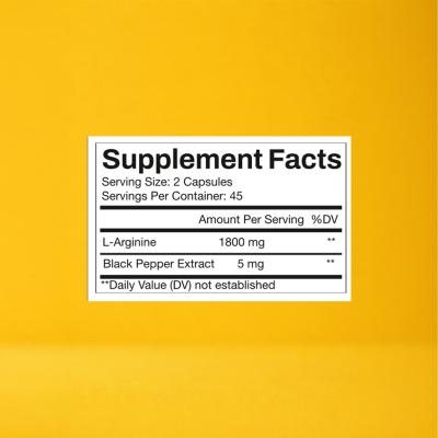 Mega L-Arginine 1800mg with Black Pepper extract