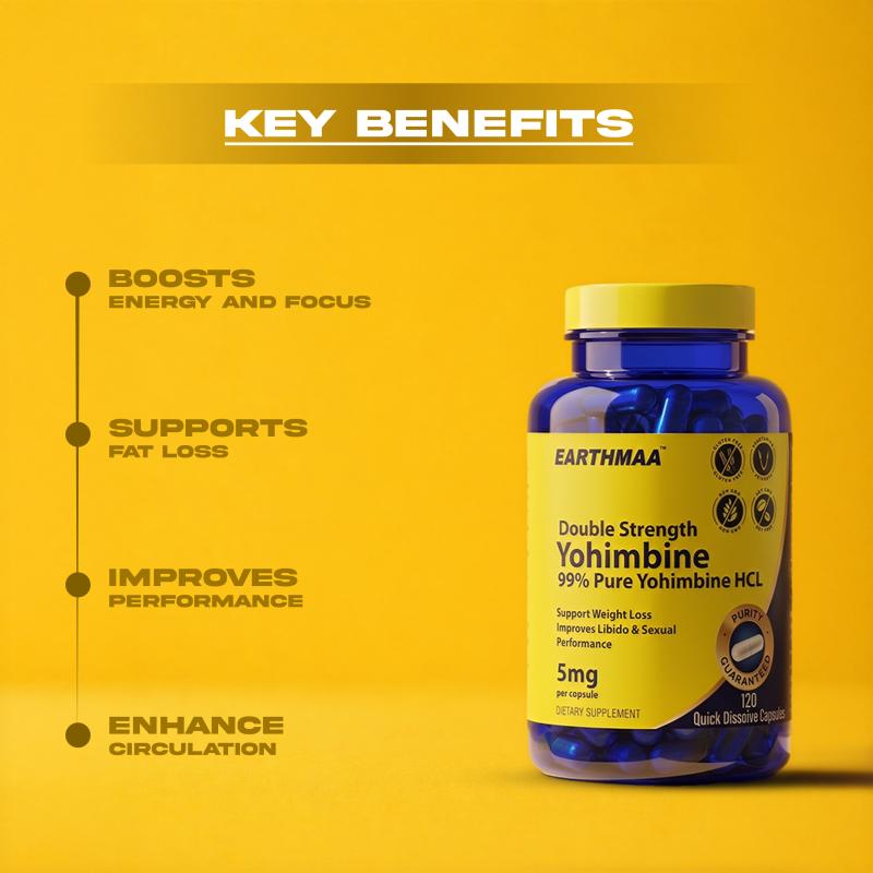 Double Strength Yohimbine HCL 5mg | 99% Pure Yohimbine HCL