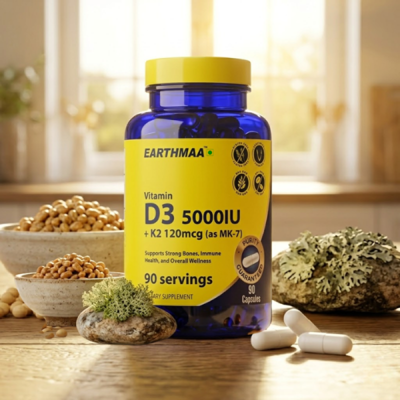 Vitamin D3 5000 IU + K2 120mcg (as MK-7)