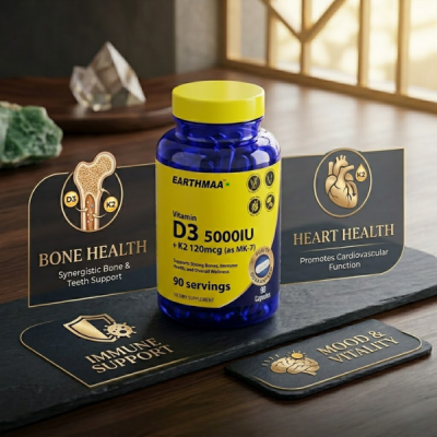 Vitamin D3 5000 IU + K2 120mcg (as MK-7)