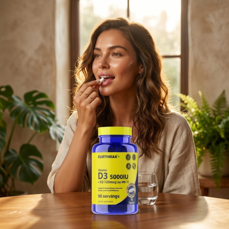 Vitamin D3 5000 IU + K2 120mcg (as MK-7)