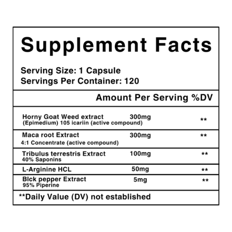 Extra Strength Horny Goat Weed with Maca | Libido & Vitality Boost