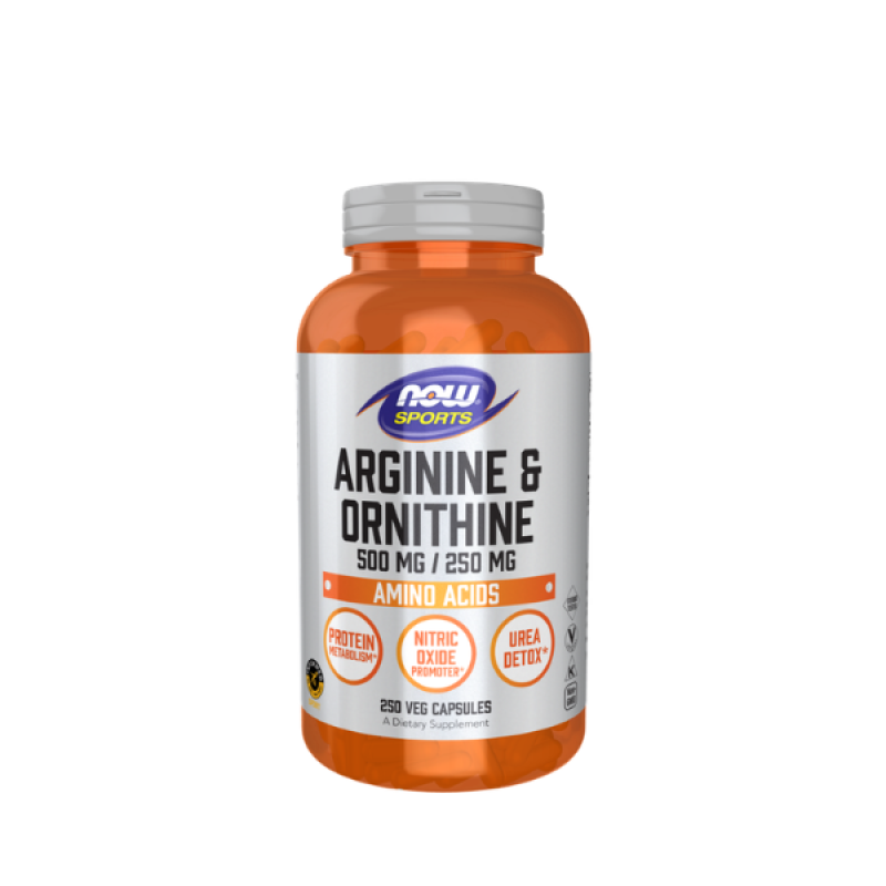 Arginine & Ornithine 500 mg / 250 mg, 250Veg Capsules