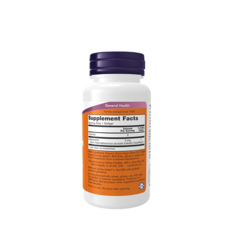 Now Foods Astaxanthin 4 mg Softgels