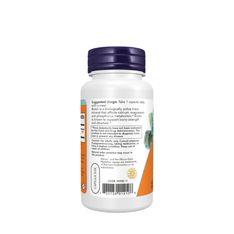 NOW Foods, Boron, 3 mg, 100 Veg Capsules