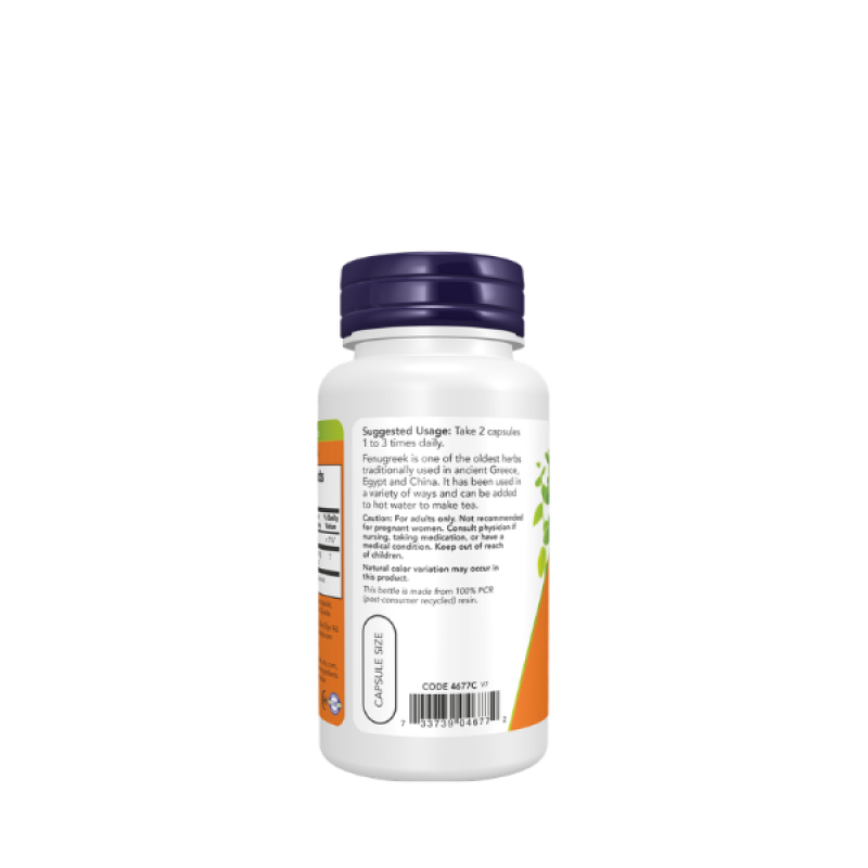 NOW Foods, Fenugreek , 500 mg, Veg Capsules
