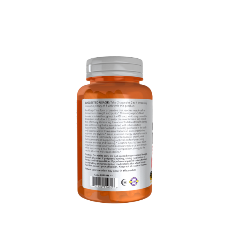 NOW Foods Kre-Alkalyn® Creatine Veg Capsules