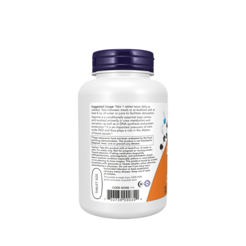 NOW Foods L-Arginine Double Strength 1000mg Tablets