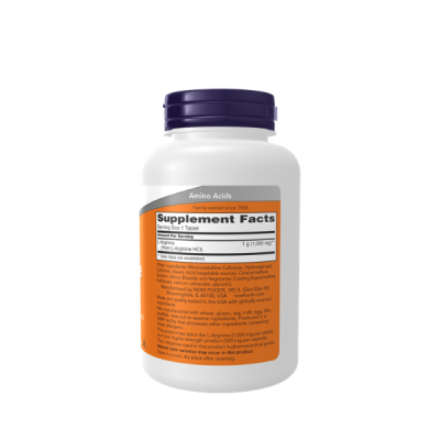 NOW Foods L-Arginine Double Strength 1000mg Tablets