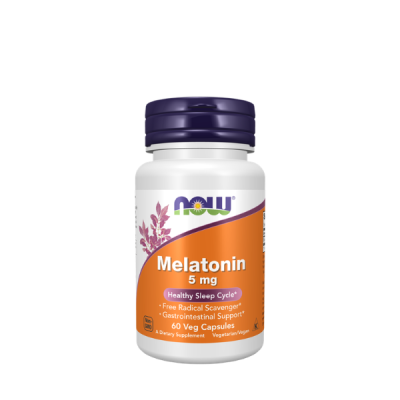Now Foods Melatonin 5 Mg Healthy Sleep Cycle Veg Capsules