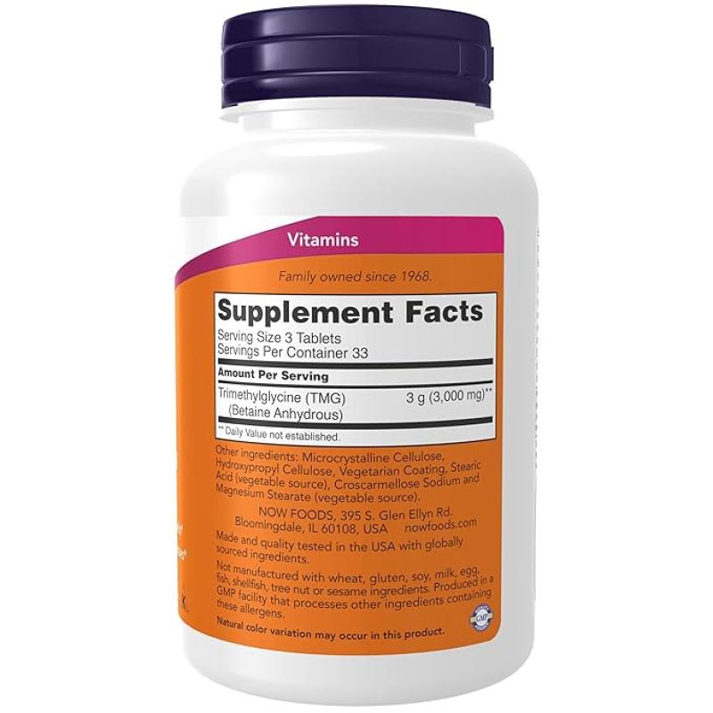 Now TMG Betaine 1,000 mg Tablets