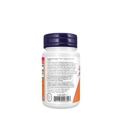 NOW Foods Supplements, Vitamin D-3 2,000 IU, High Potency, Structural Support