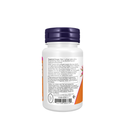 Now Foods Vitamin D3 5000 IU Softgels