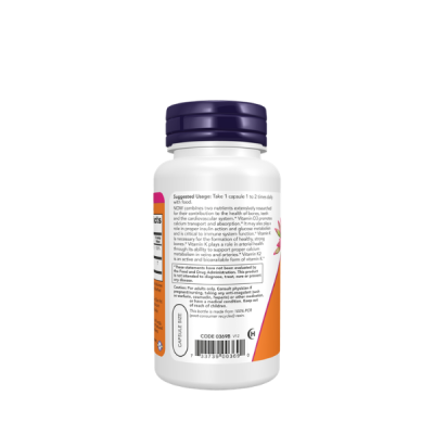 NOW Supplements, Vitamin D-3 & K-2, 1,000 IU/45 mcg,Plus Cardiovascular Support*, Supports Bone Health