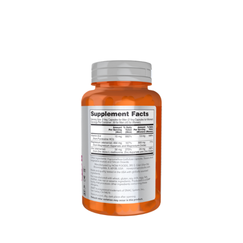 NOW Foods ZMA® Veg Capsules