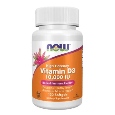 NOW Foods Vitamin D3 10,000 IU – 120 Softgels