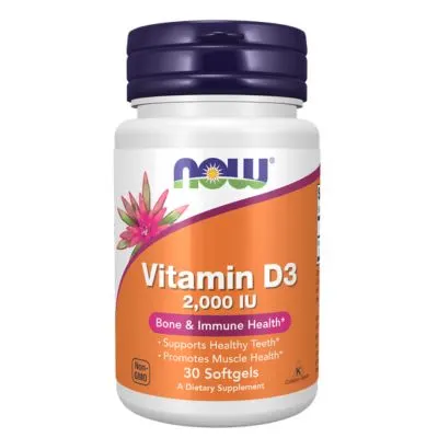 NOW Foods Supplements, Vitamin D3, 2,000 IU, 30 Softgels - Bone & Immune Health