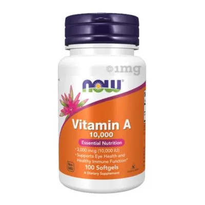 NOW Foods Vitamin A 10,000 IU Softgels - Eye Health Support, Vision Support Supplement, Immune Health, Skin Wellness, Antioxidant Support and Wellness Support