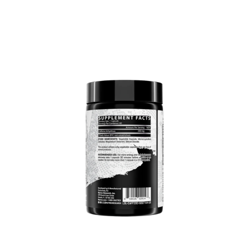 Nutrex Research, Caffeine 200 mg, 60 Capsules