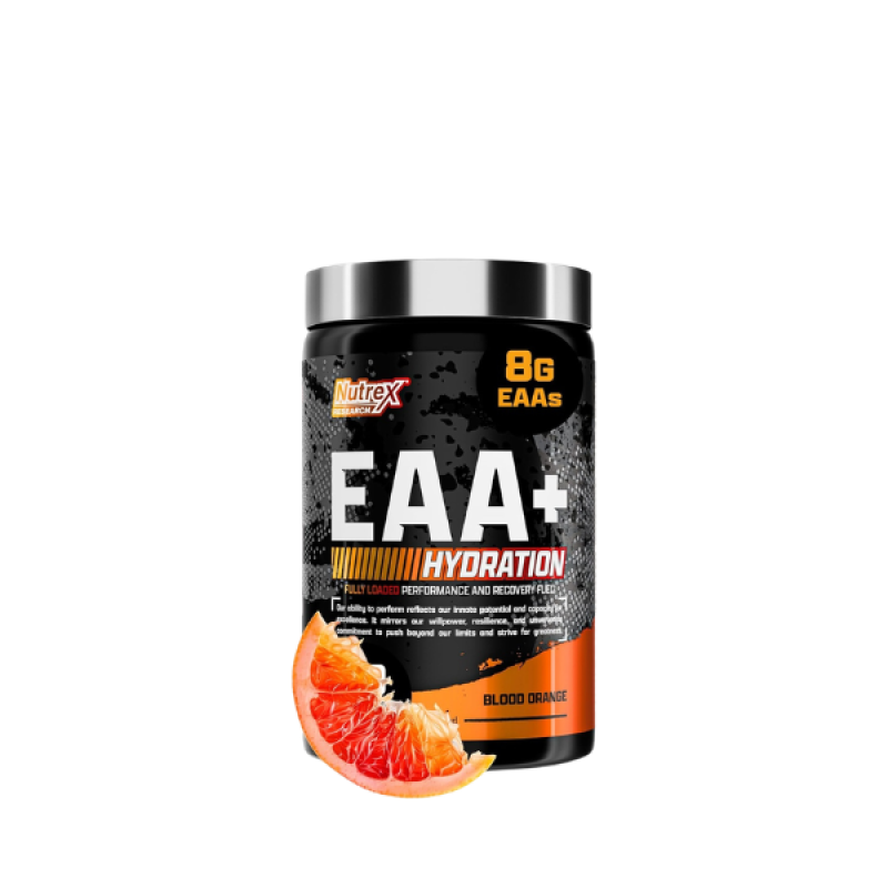 Nutrex Research EAA+ Hydration, EAAs + BCAAs Powder, Muscle Recovery, Strength, Muscle Building, Endurance, Blood Orange EAA (Essential Amino Acids) 30 Serving