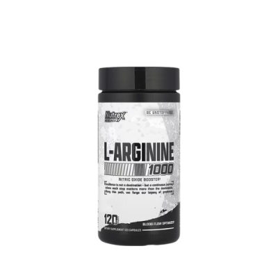 Nutrex Research, L-Arginine 1000mg, Nitric Oxide Booster for Enhanced Blood Flow, Muscle Pumps, Stamina, and Athletic Performance