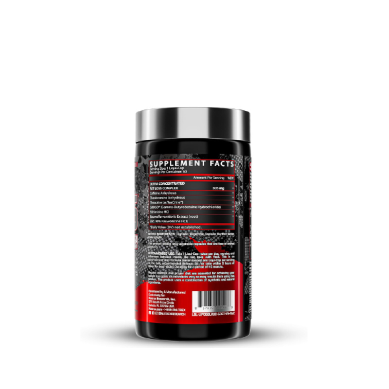 Nutrex Research Lipo-6 Black Ultra Concentrate | Thermogenic Energizing Fat Burner Supplement, Increase Weight Loss, Energy & Intense Focus |Capsule, 60Count