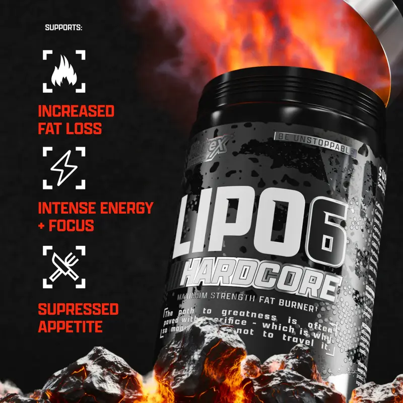 Nutrex Research Lipo-6 Hardcore – Metabolism & Energy Support – 60 Capsules