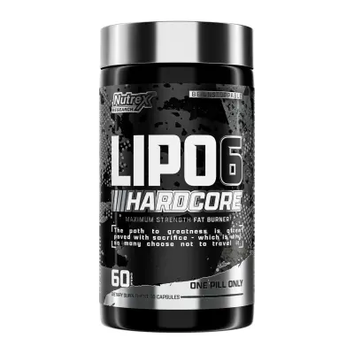 Nutrex Research Lipo-6 Hardcore – Metabolism & Energy Support – 60 Capsules