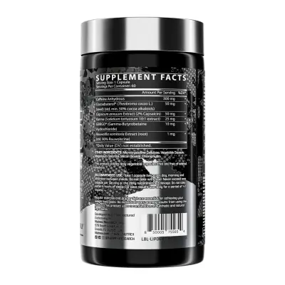 Nutrex Research Lipo-6 Hardcore – Metabolism & Energy Support – 60 Capsules
