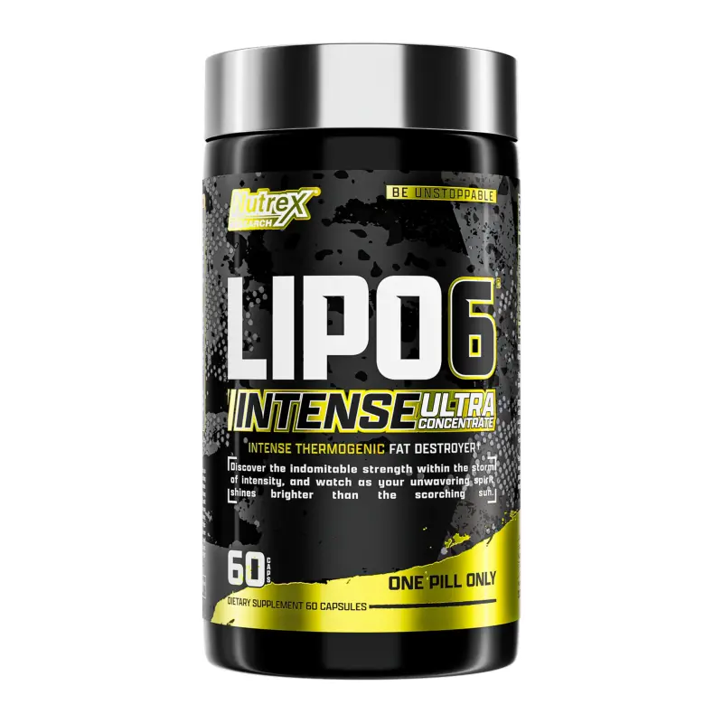 Nutrex Research LIPO-6 Intense UC (Ultra Concentrate) Thermogenic Fat Burner | Advanced Weight Management Formula | 60 Capsules
