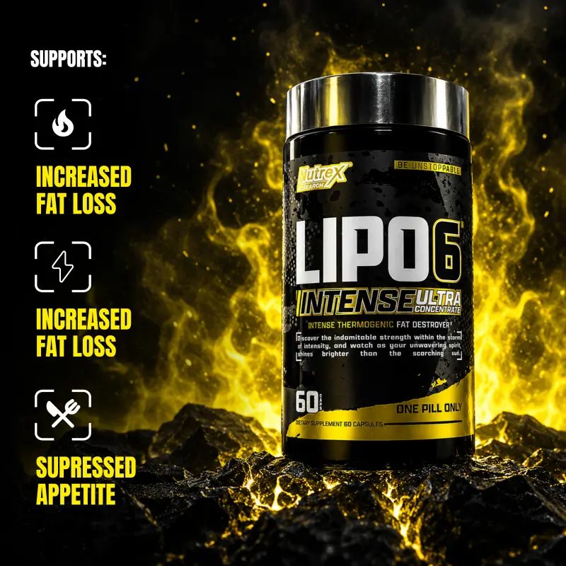 Nutrex Research LIPO-6 Intense UC (Ultra Concentrate) Thermogenic Fat Burner | Advanced Weight Management Formula | 60 Capsules