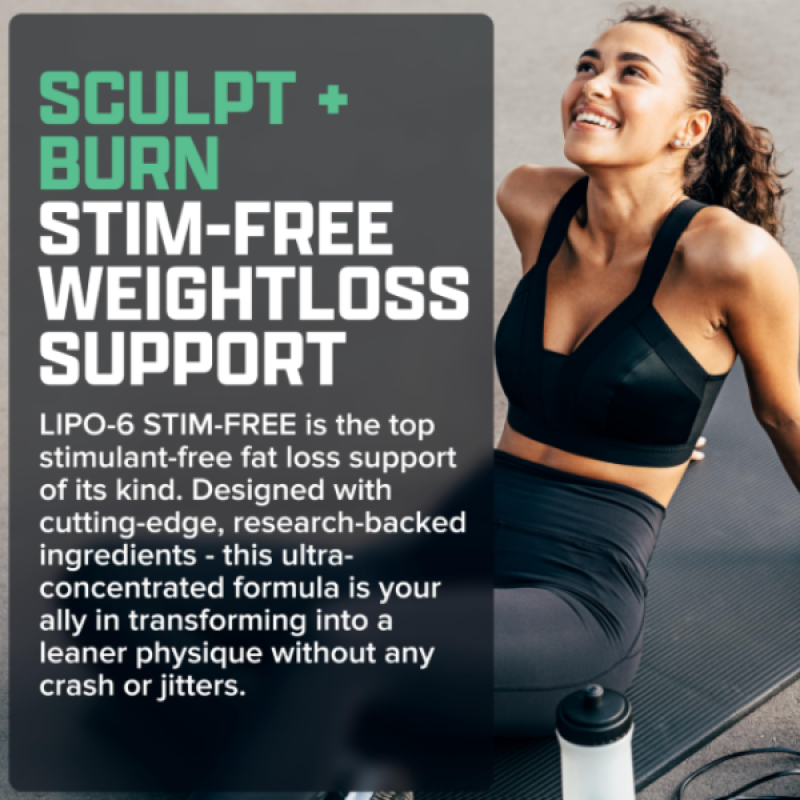 Nutrex Research Lipo-6 Stim-Free Metabolism & Appetite Support Supplement – Reduce Hunger | Non-Stimulant Weight Management Supplement for Women and Men – 60 Servings