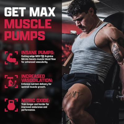 Nutrex Research, NIOX Nitric Oxide, Enhanced Muscle Pumps & Performance Boost 90Caps (Authentic Verification)