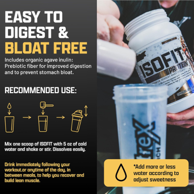 Nutrex Research IsoFit Whey Protein Powder Instantized 100% Whey Protein Isolate (30 Servings (Pack of 1), Bananas Foster)