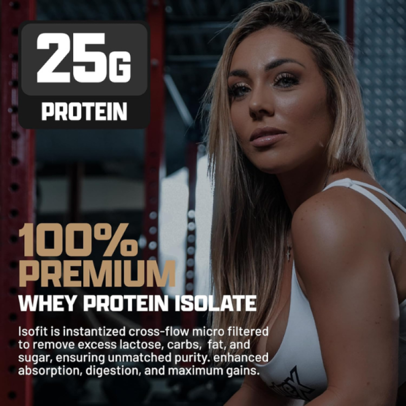 Nutrex Research IsoFit Whey Protein Powder Instantized 100% Whey Protein Isolate (70 Servings)