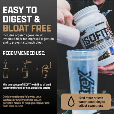 Nutrex Research IsoFit Whey Protein Powder Instantized 100% Whey Protein Isolate (70 Servings)