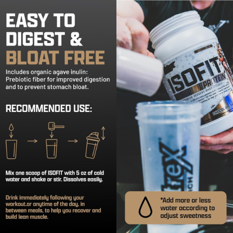 Nutrex Research IsoFit Whey Protein Powder Instantized 100% Whey Protein Isolate (70 Servings)