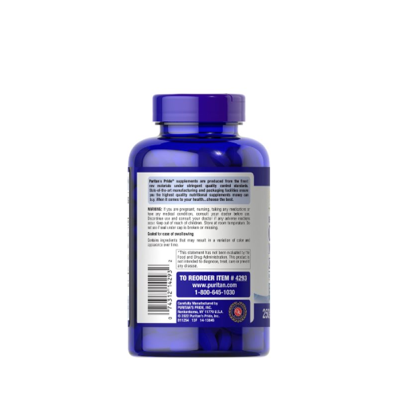 Puritan's Pride Premium Chelated Calcium Magnesium Zinc with Bone-Active™, Dietary Supplement for Bone Health and Immune Function Support, 250 Coated Caplets