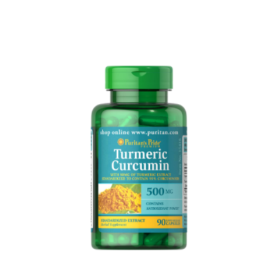 Puritans Pride Turmeric Curcumin 500 Mg Capsules, 90 Count