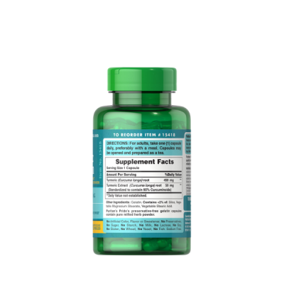 Puritans Pride Turmeric Curcumin 500 Mg Capsules, 90 Count