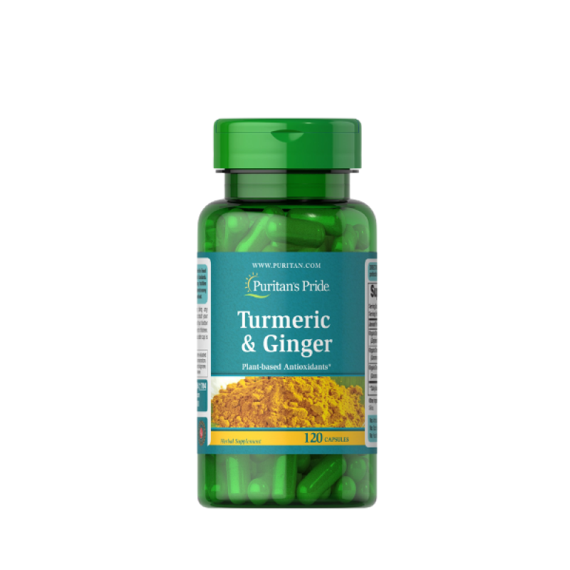Puritan's Pride Turmeric & Ginger, 120 Capsules