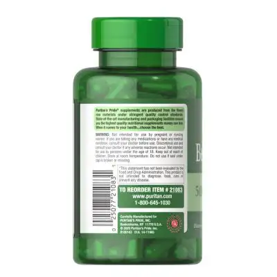 Puritan's Pride Berberine 500mg 60 Capsules