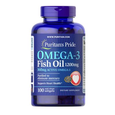 Puritans Pride Extra Strength Omega-3 Fish Oil Softgels - Heart Health, Brain Support, Joint Health and Healthy Cholesterol
